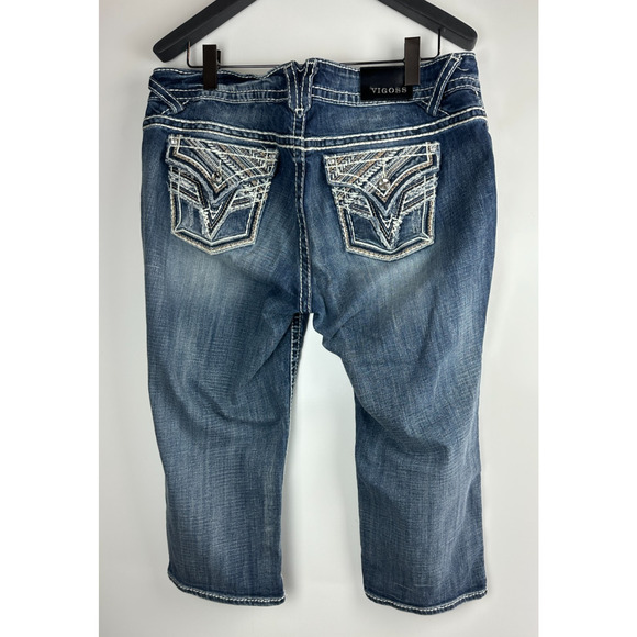 Vigoss The New York Capri Jeans Embellished Thick Stitch Women's Plus Size 20 - Picture 15 of 16